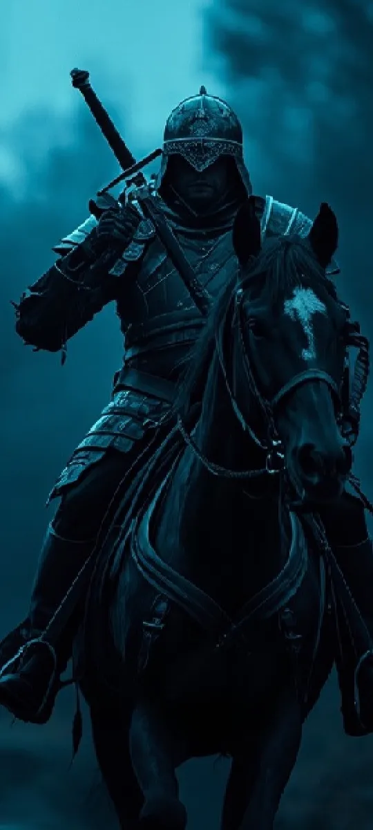 warrior on horse mobile wallpaper